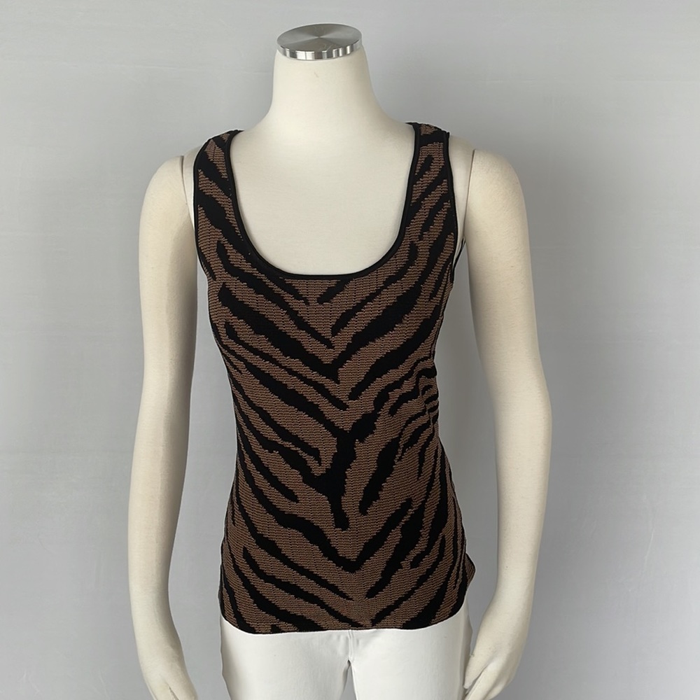 NWT WHBM Tiger Print Sweater Tank Size X Small